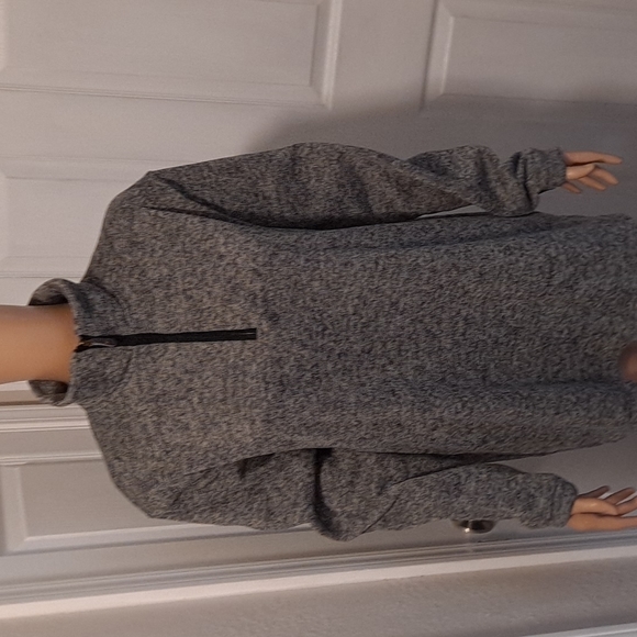 NWOT Haggar Mens XL Grey 1/4 Zip Long Sleeve Cool 18" Pro Pullover Sweatshirt - Picture 4 of 7